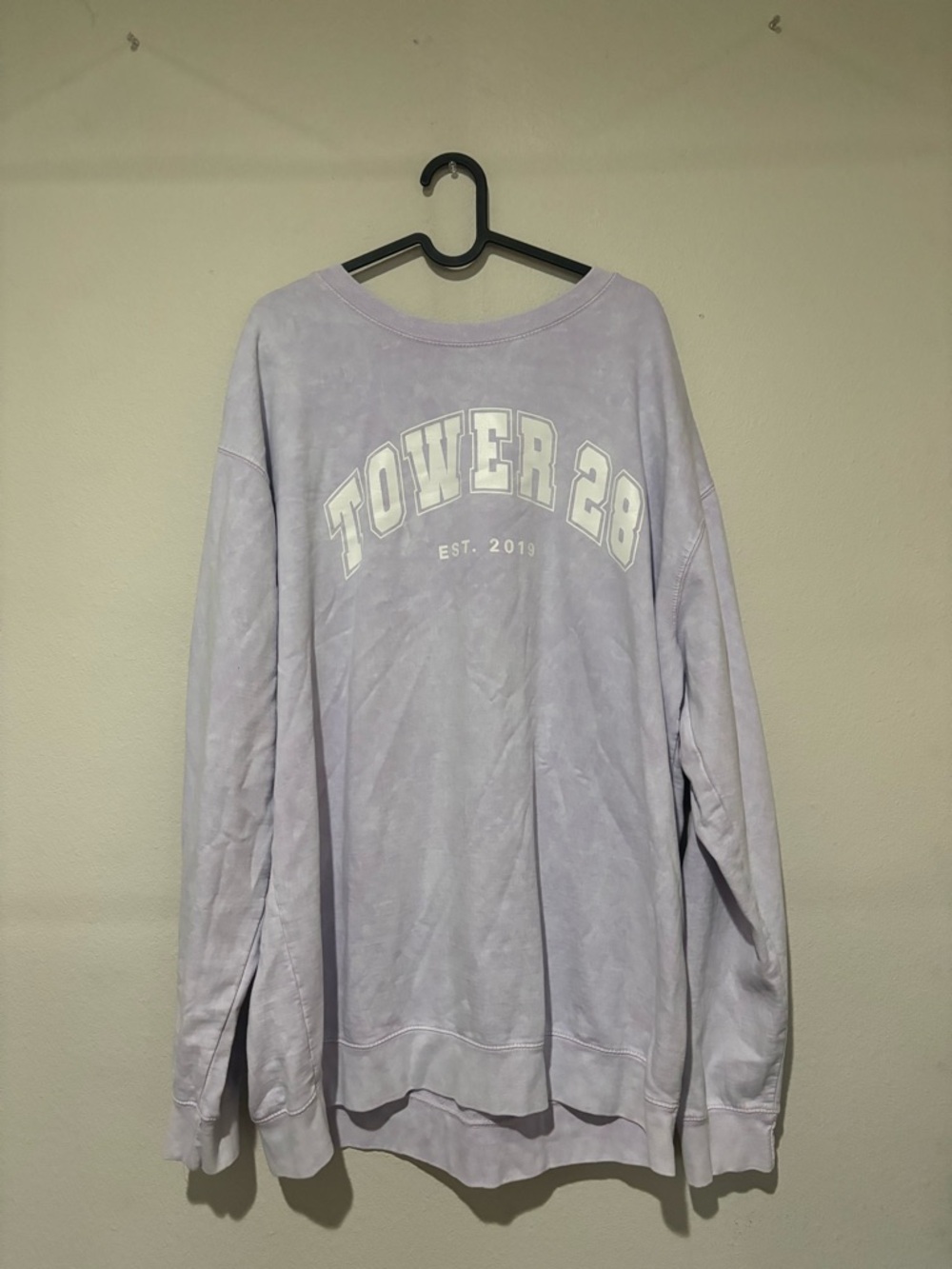 Tower 28 Lavender Pullover Crewneck with White Logo